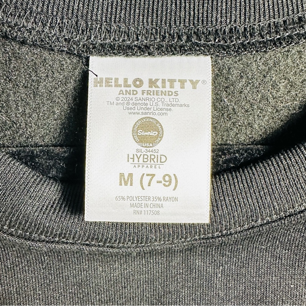 NWT Sanrio Co. Hello Kitty And Friends Women’s & Junior’s Black Sweatshirt - Picture 5 of 7